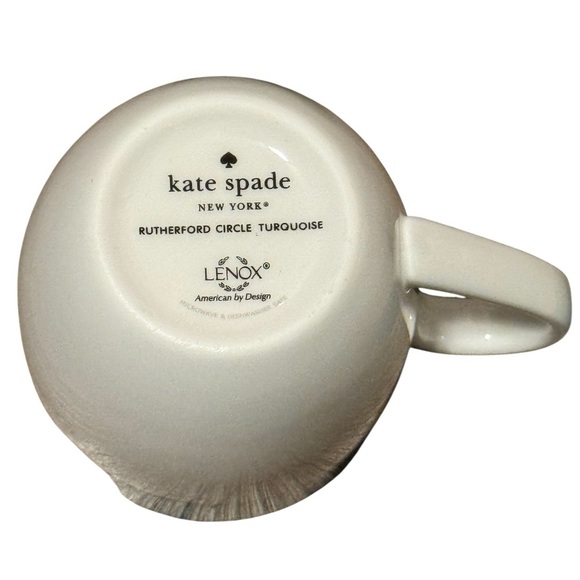 Kate Spade New York Rutherford Circle Turquoise Lenox 4 Piece Mug Set - Picture 3 of 7